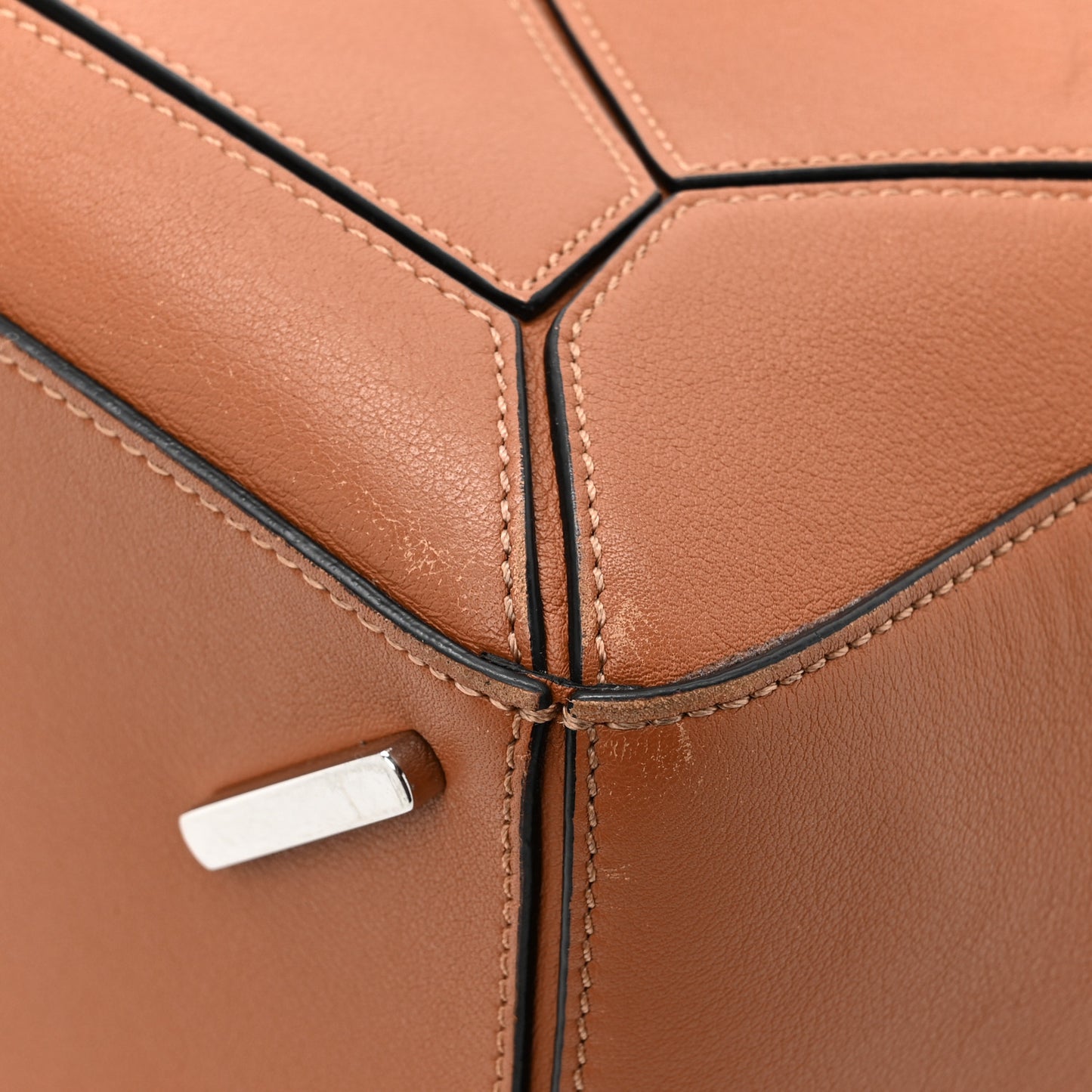 Calfskin Medium Puzzle Bag Tan