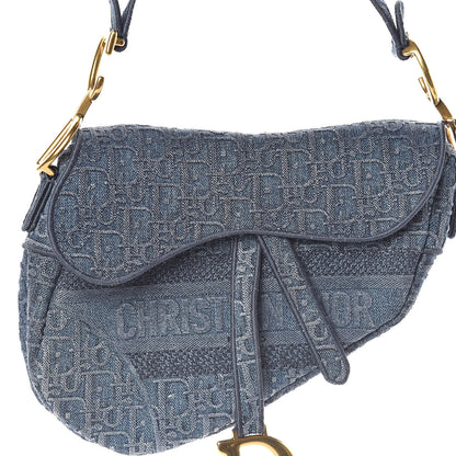 Christian Dior Oblique Saddle Bag Denim 7 of 9