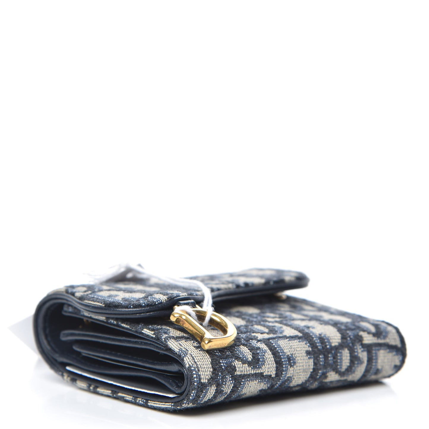 Oblique Saddle Lotus Wallet Blue