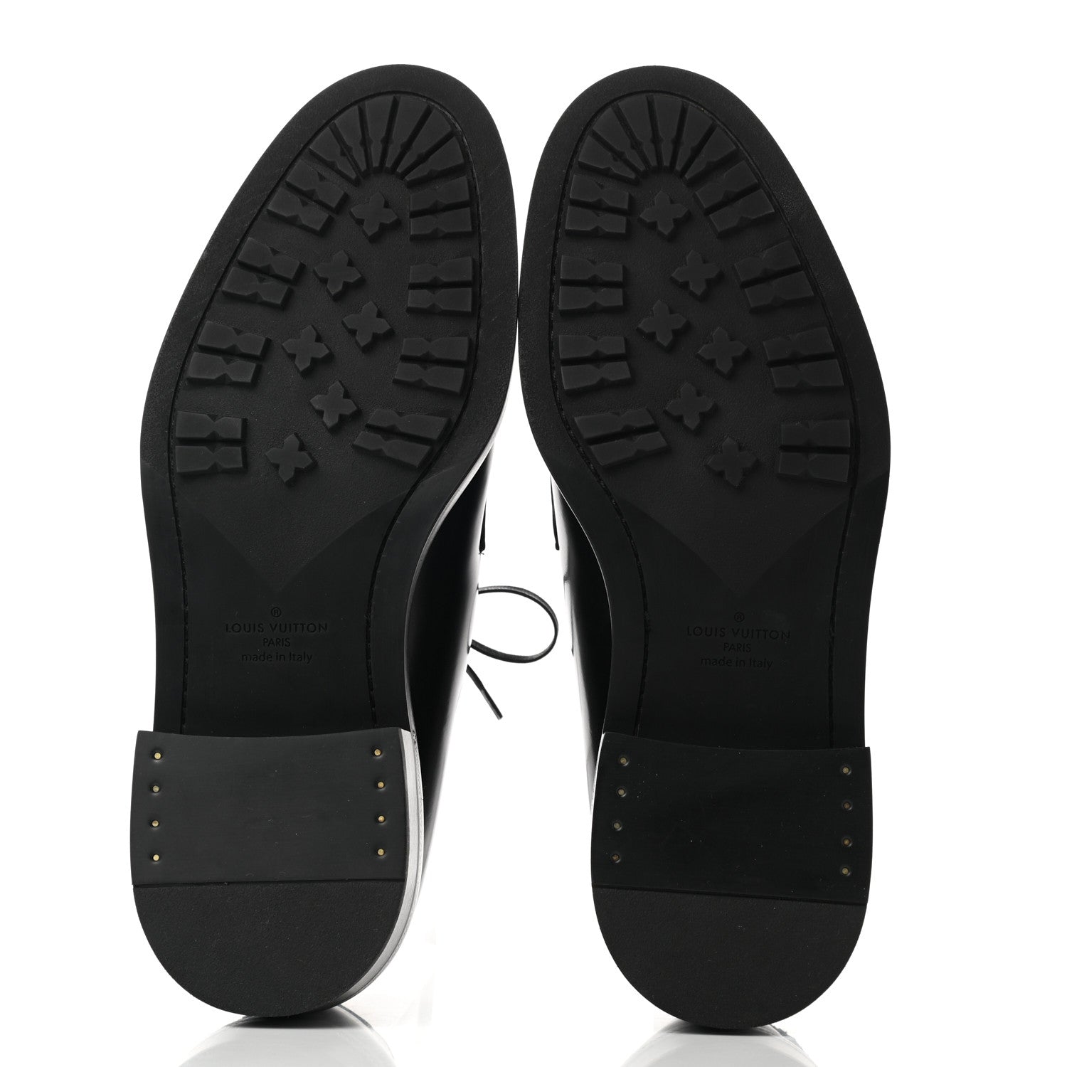 Louis Vuitton Calfskin Mens Derby Shoes 9 Black 5 of 8