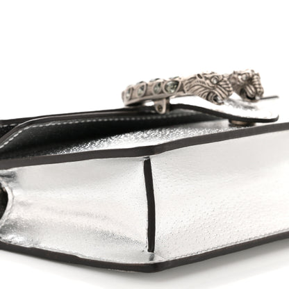Gucci Metallic Calfskin Super Mini Dionysus Shoulder Bag Silver 9 of 11