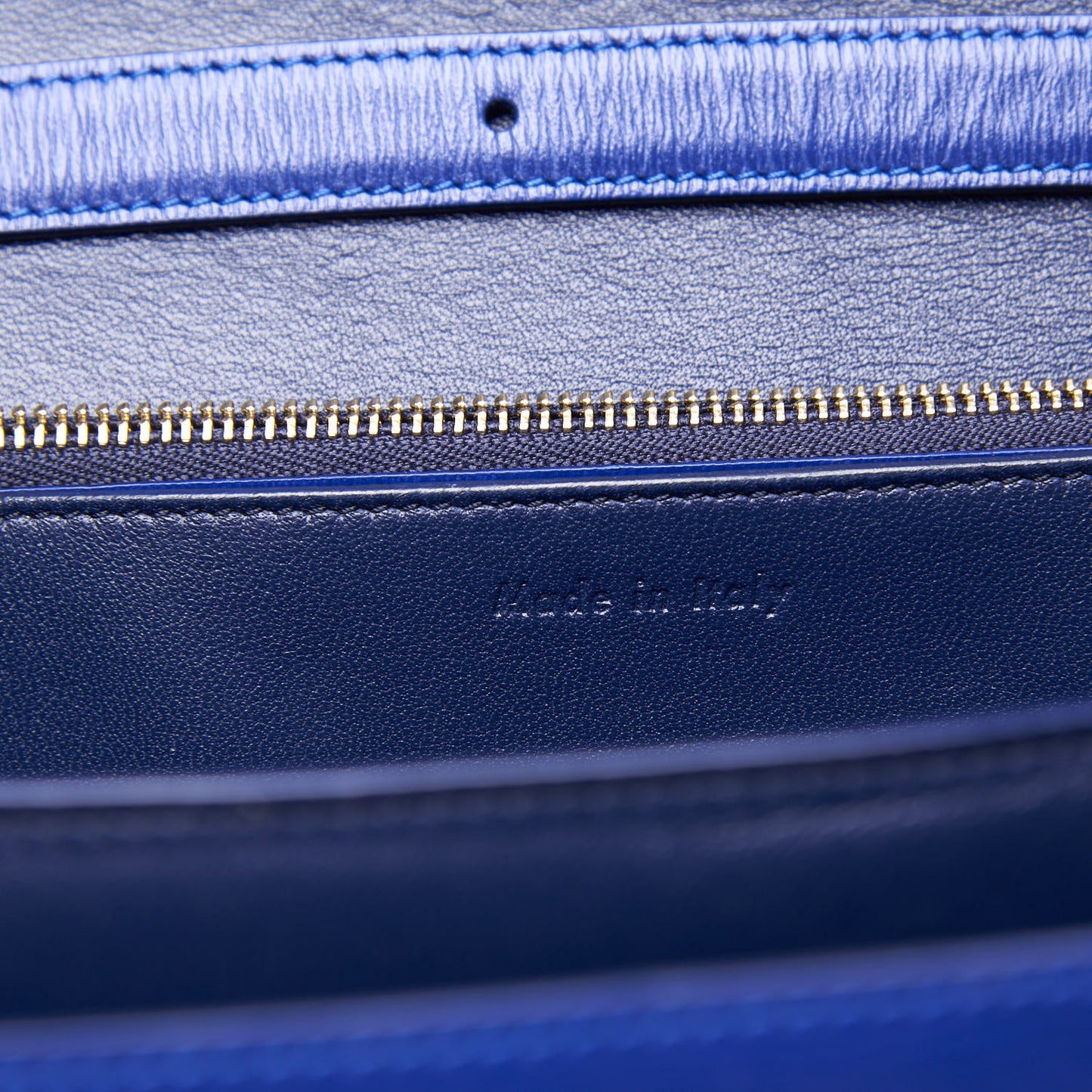 Liege Calfskin Medium Classic Box Flap Bag Indigo