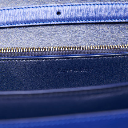 Celine Liege Calfskin Medium Classic Box Flap Bag Indigo 7 of 9