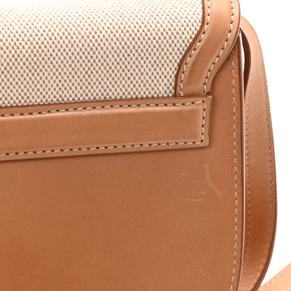 Saint Laurent Smooth Calfskin Cotton Canvas Small Kaia Satchel Natural Beige 10 of 10