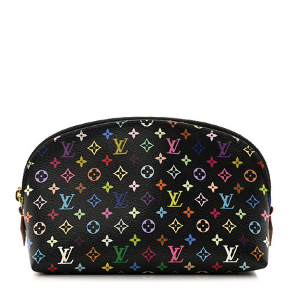 Louis Vuitton Monogram Multicolor Cosmetic Pouch Black Grenade 1 of 9