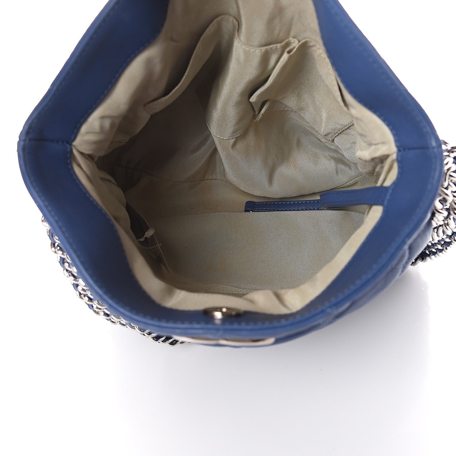 Chanel Washed Lambskin Chain Around Hobo Blue 4 of 9