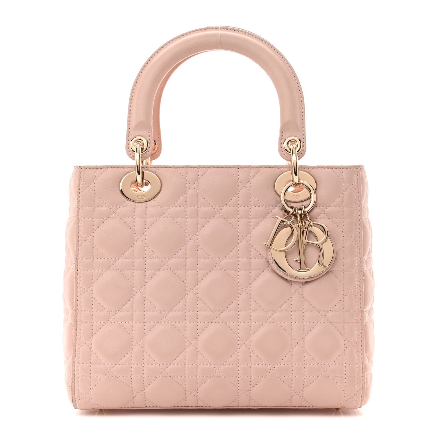 Christian Dior Lambskin Cannage Medium Lady Dior Light Pink 1 of 16