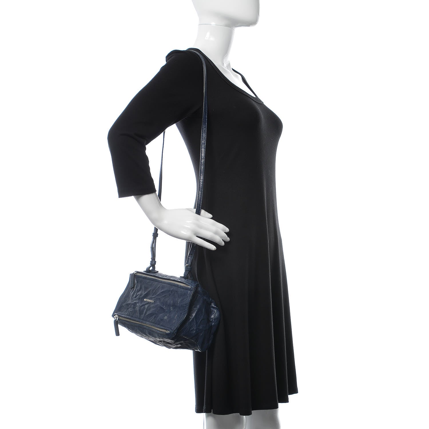Givenchy Tumbled Sheepskin Mini Pandora Navy 2 of 8