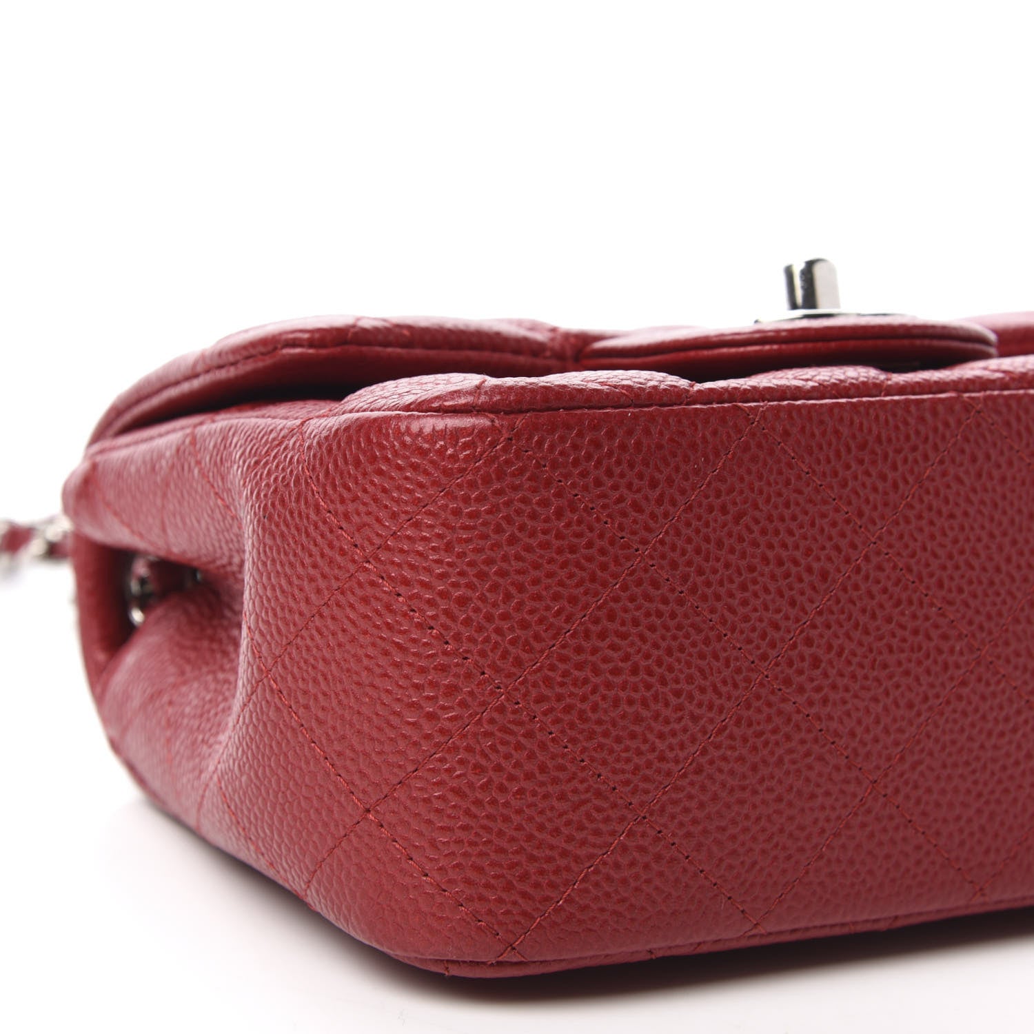 Chanel Caviar Quilted Mini Square Flap Red 6 of 13