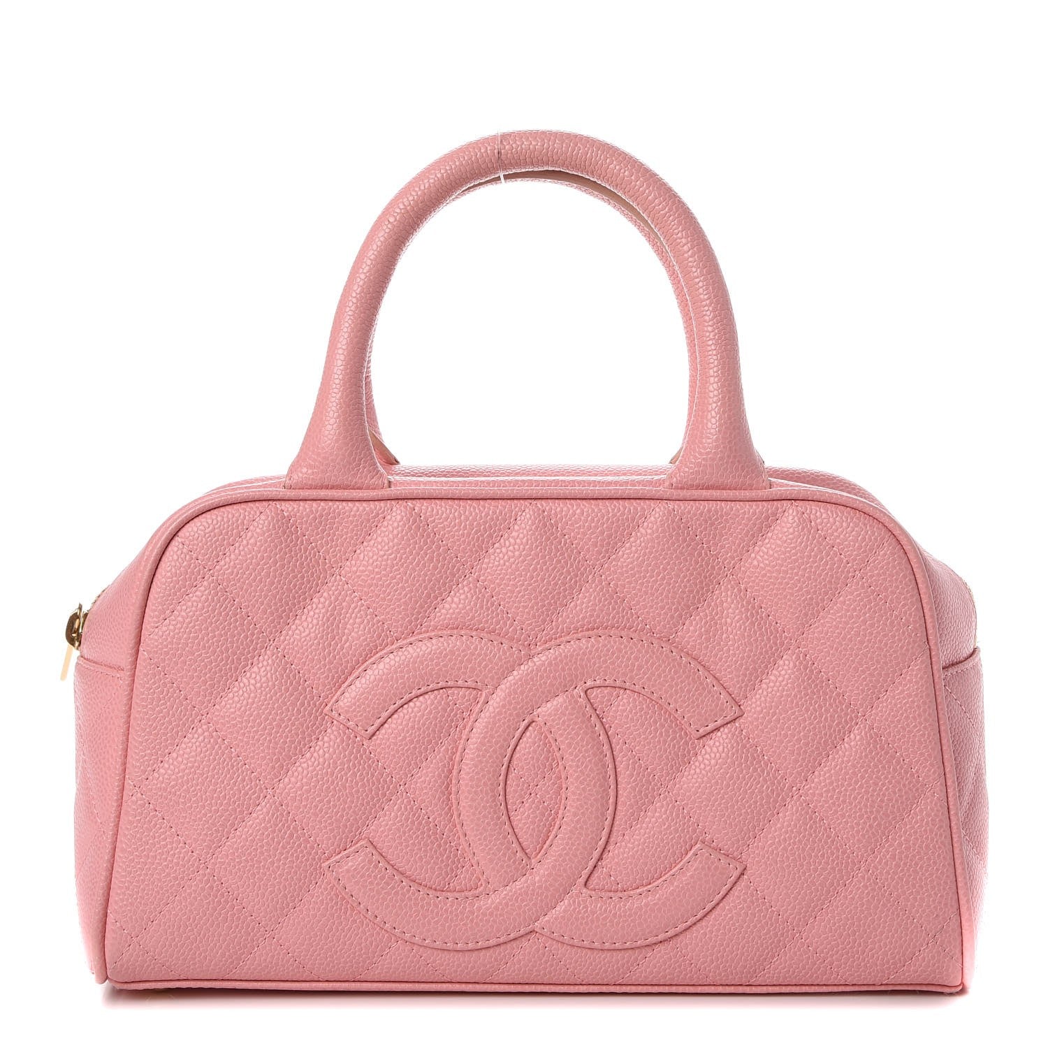 Chanel Caviar Quilted Small Bowler Pink 1 of 15