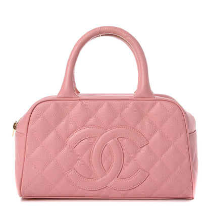 Chanel Caviar Quilted Small Bowler Pink 1 of 15