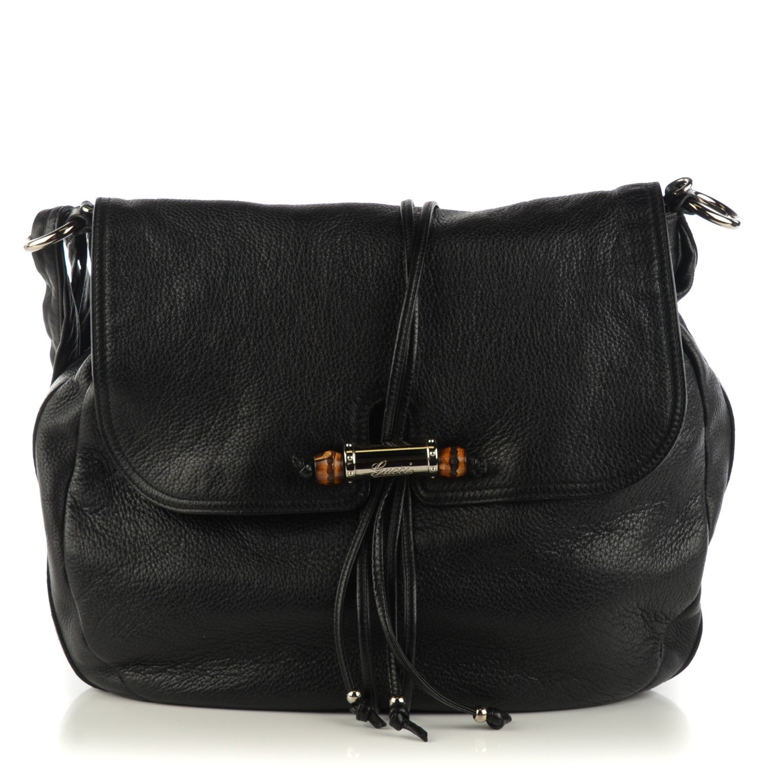 Gucci Calfskin Large Jungle Shoulder Bag Black 1 of 7