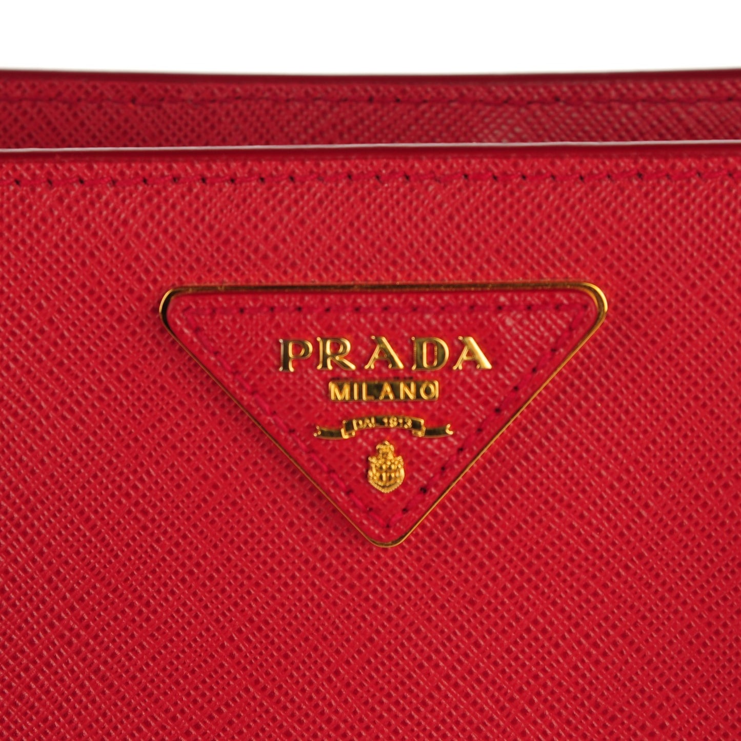 Saffiano Lux Medium Tote Fuoco