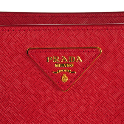Prada Saffiano Lux Medium Tote Fuoco 4 of 9