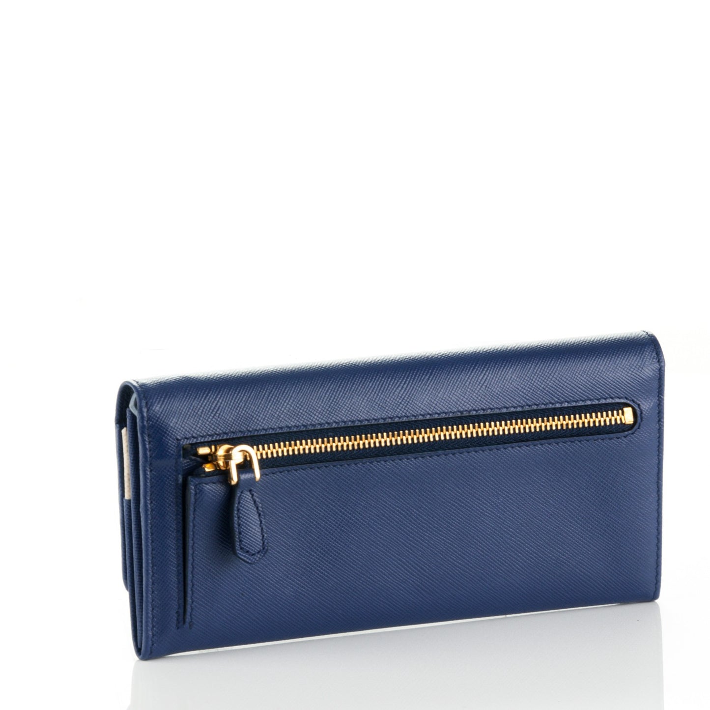Saffiano Colour Continental Flap Wallet Bleuette