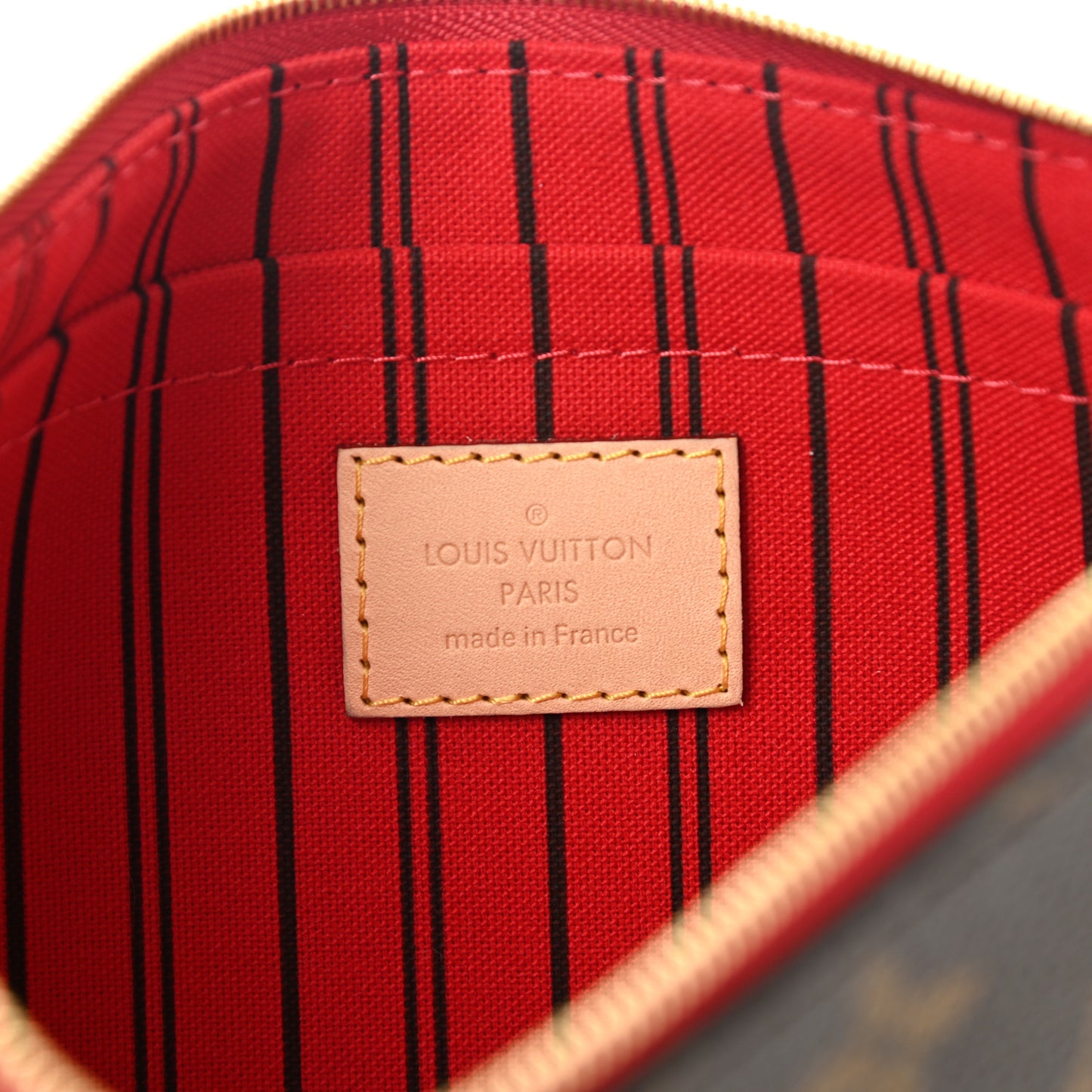 Monogram Neverfull MM GM Pochette Cherry