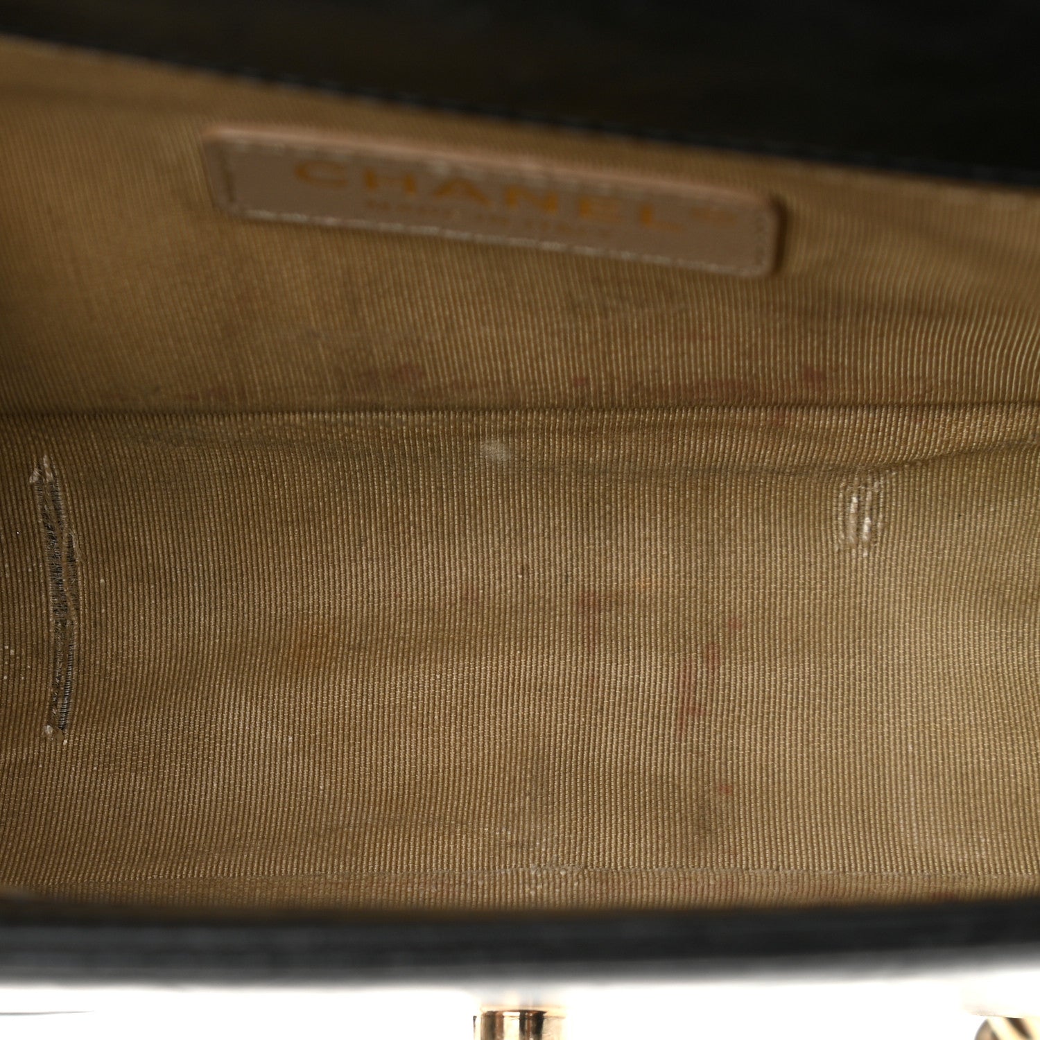 Chanel Crumpled Calfskin Chevron Small Chain Boy Flap Black 10 of 10