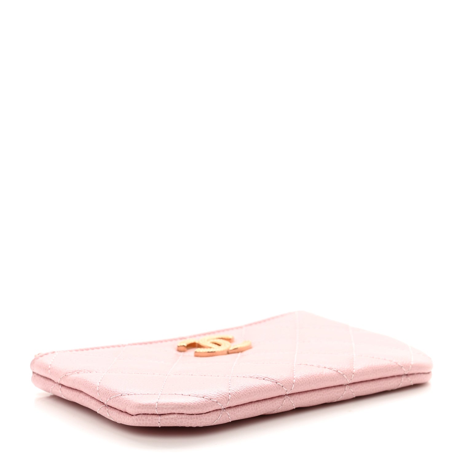 Chanel Caviar Quilted Studded CC Small Cosmetic Case Light Pink 4 of 8