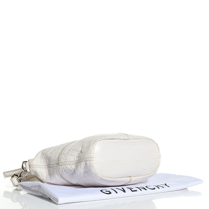 Givenchy Calfskin Crocodile Embossed Micro Nightingale White 4 of 8