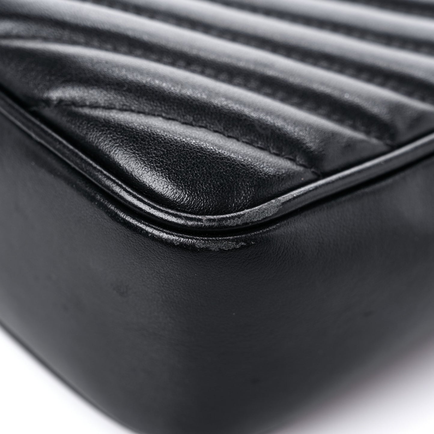 Calfskin Matelasse Monogram Lou Camera Bag Black