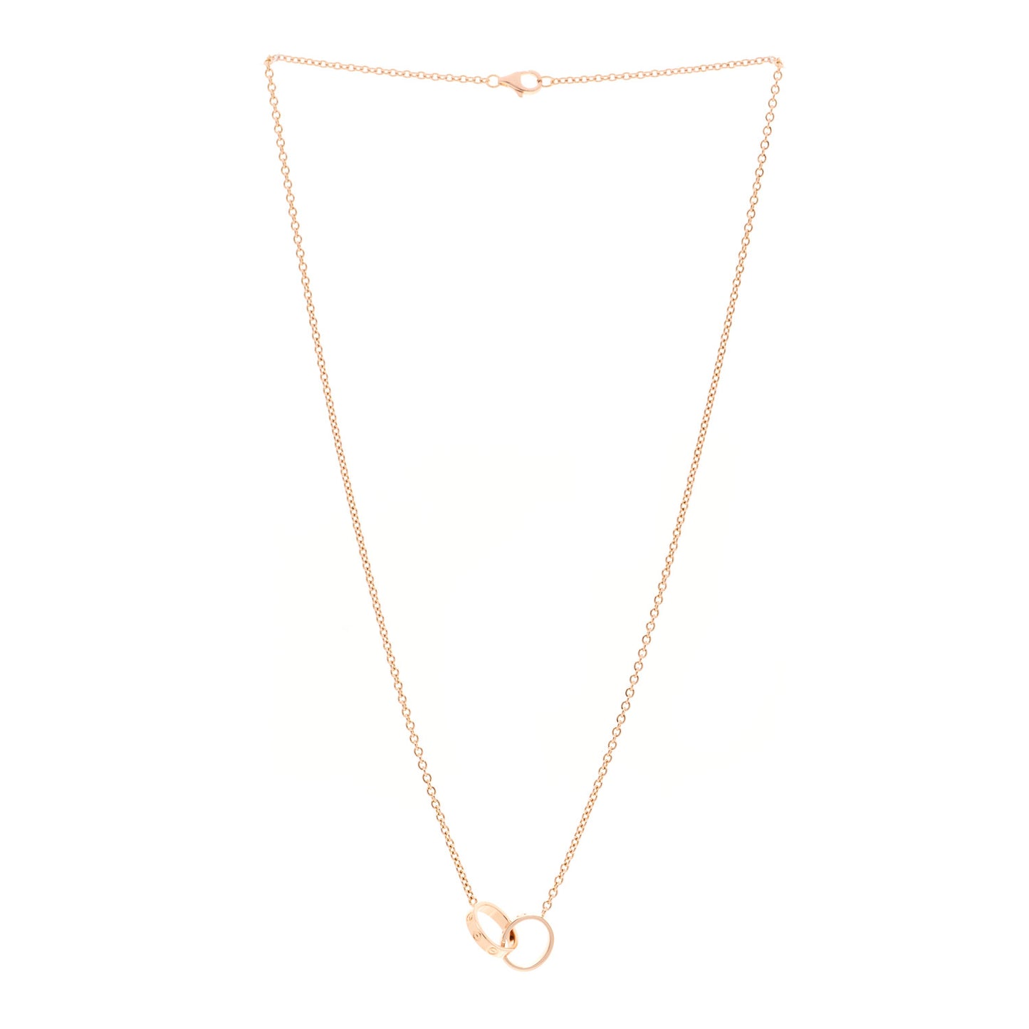18K Pink Gold Interlocking LOVE Necklace