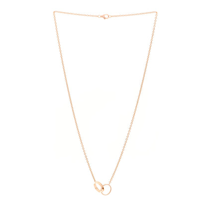 Cartier 18K Pink Gold Interlocking LOVE Necklace 3 of 5