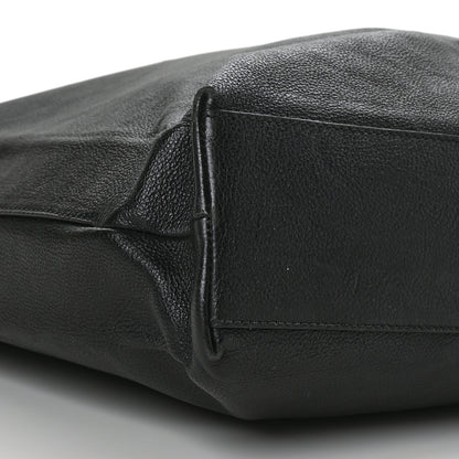 Balenciaga Calfskin Medium Logo North South Shopping Tote Black 9 of 10