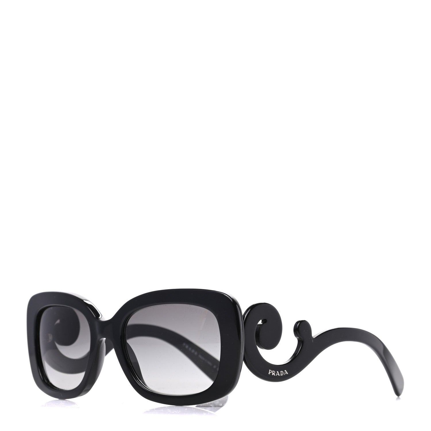 Prada Acetate Baroque Sunglasses SPR 27O Black 1 of 8