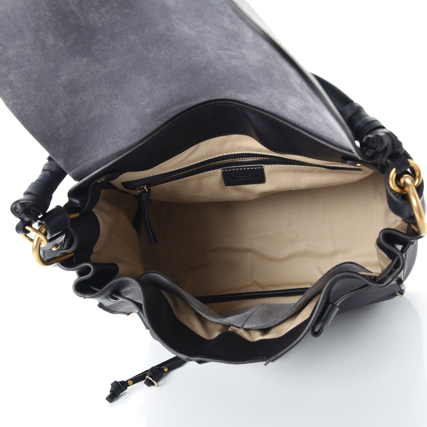 Calfskin Medium Owen Flap Bag Full Blue