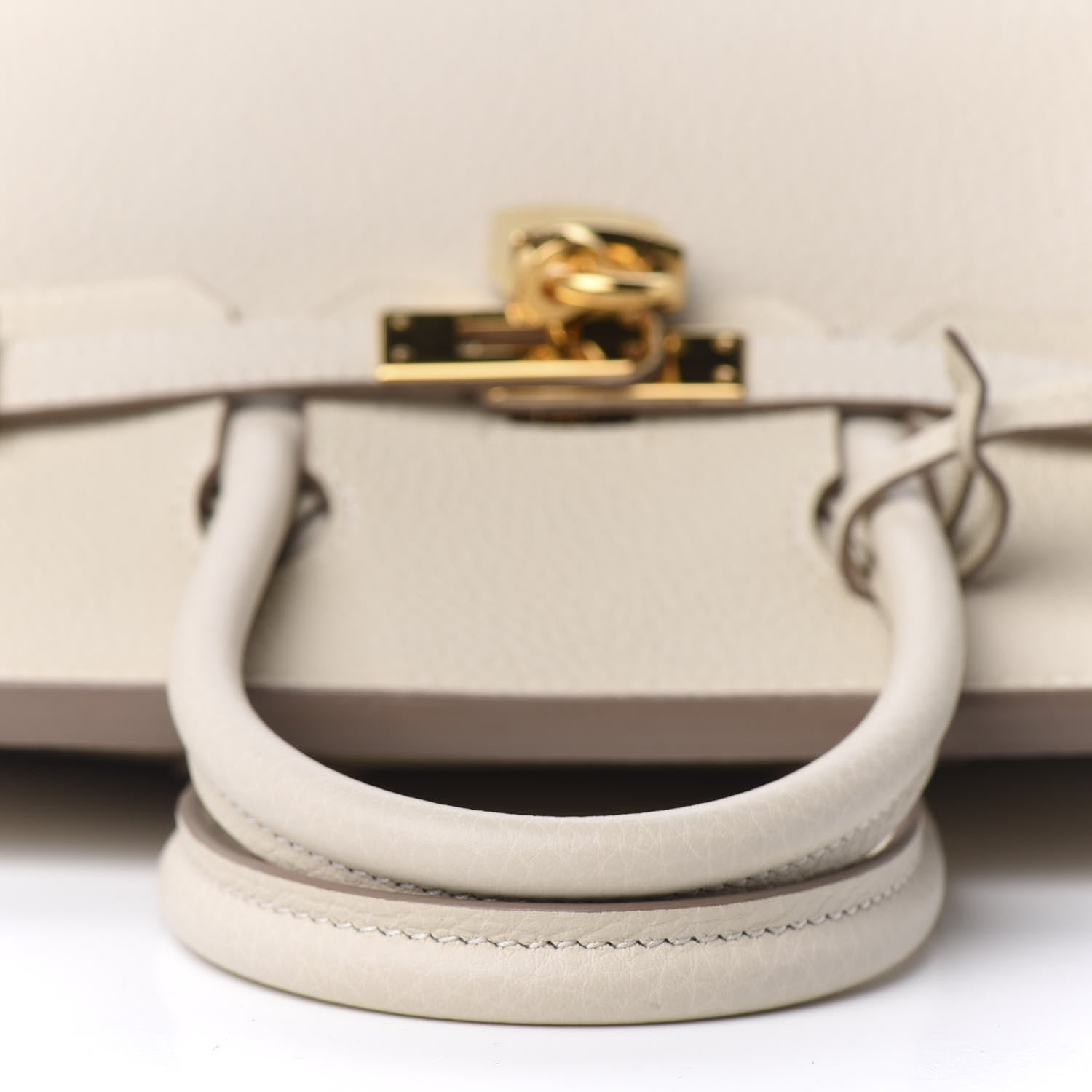 Hermes Taurillon Clemence Birkin 25 Craie 12 of 33