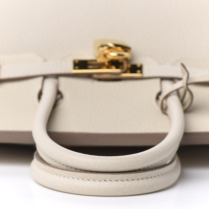 Hermes Taurillon Clemence Birkin 25 Craie 12 of 33