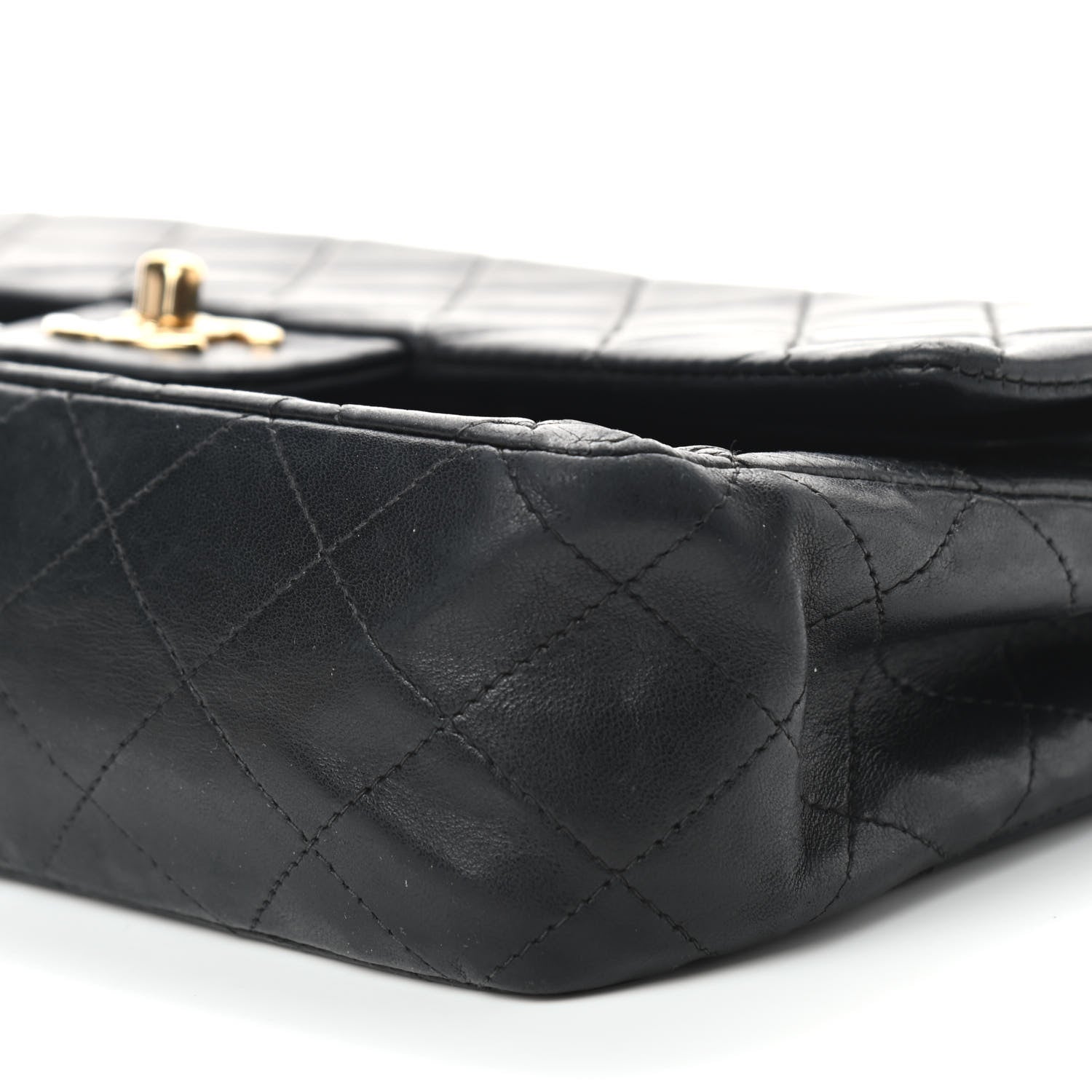 Chanel Lambskin Quilted Medium Double Flap Black 9 of 9