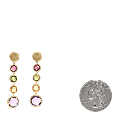 Marco Bicego 18K Yellow Gold Multi Gemstone Jaipur Color Drop Earrings 2 of 4
