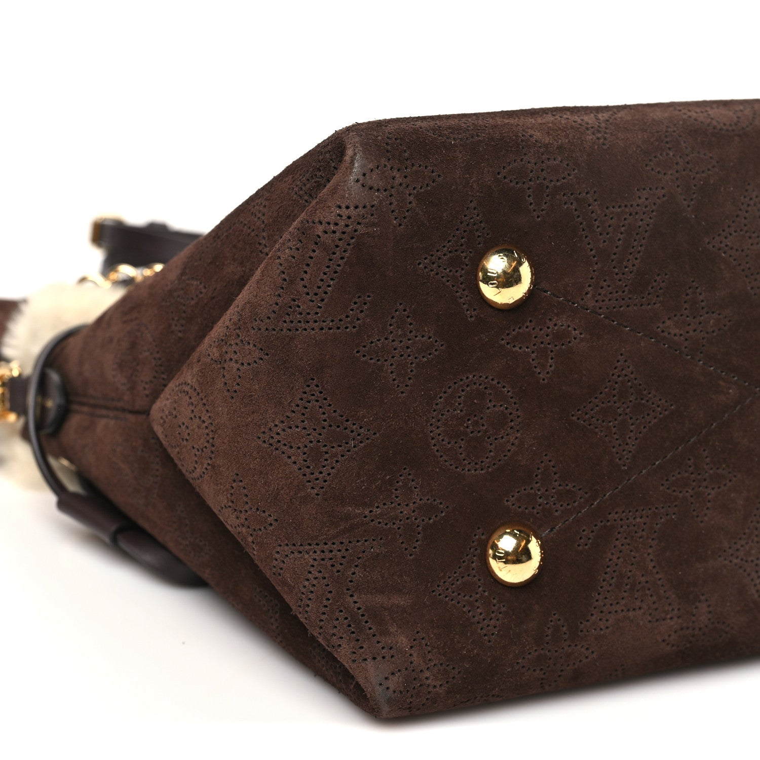 Louis Vuitton Suede Mahina Shearling Cozygram Bella Chocolate 9 of 10