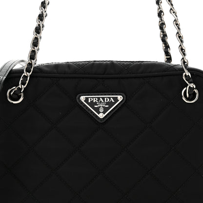 Prada Nylon Tessuto Impuntu Quilted Bandoliera Crossbody Bag Black 8 of 13