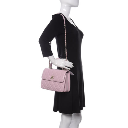 Chanel Lambskin Quilted Small Trendy CC Flap Dual Handle Bag Light Pink 2 of 11