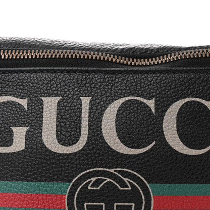 Gucci Grained Calfskin Logo Belt Bag Black 8 of 10