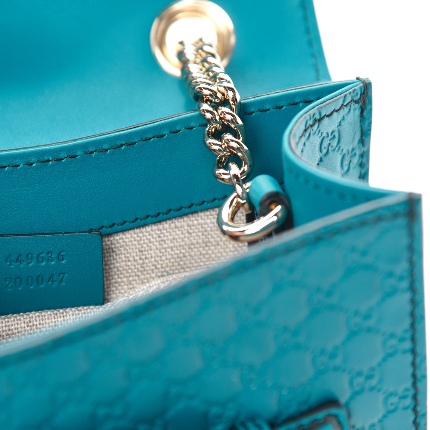 Microguccissima Mini Emily Shoulder Bag Deep Cobalt