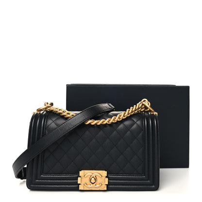 Chanel Caviar Quilted Medium Boy Flap Black 12 of 12