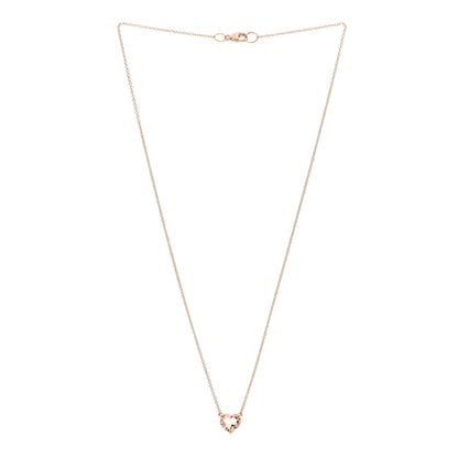 David Yurman 18K Rose Gold Morganite 8mm Chatelaine Heart Pendant Necklace 3 of 4