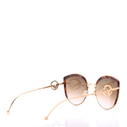 Fendi Metal Acetate F is Fendi FF Cat Eye Sunglasses FF 0290/S Gold 4 of 6