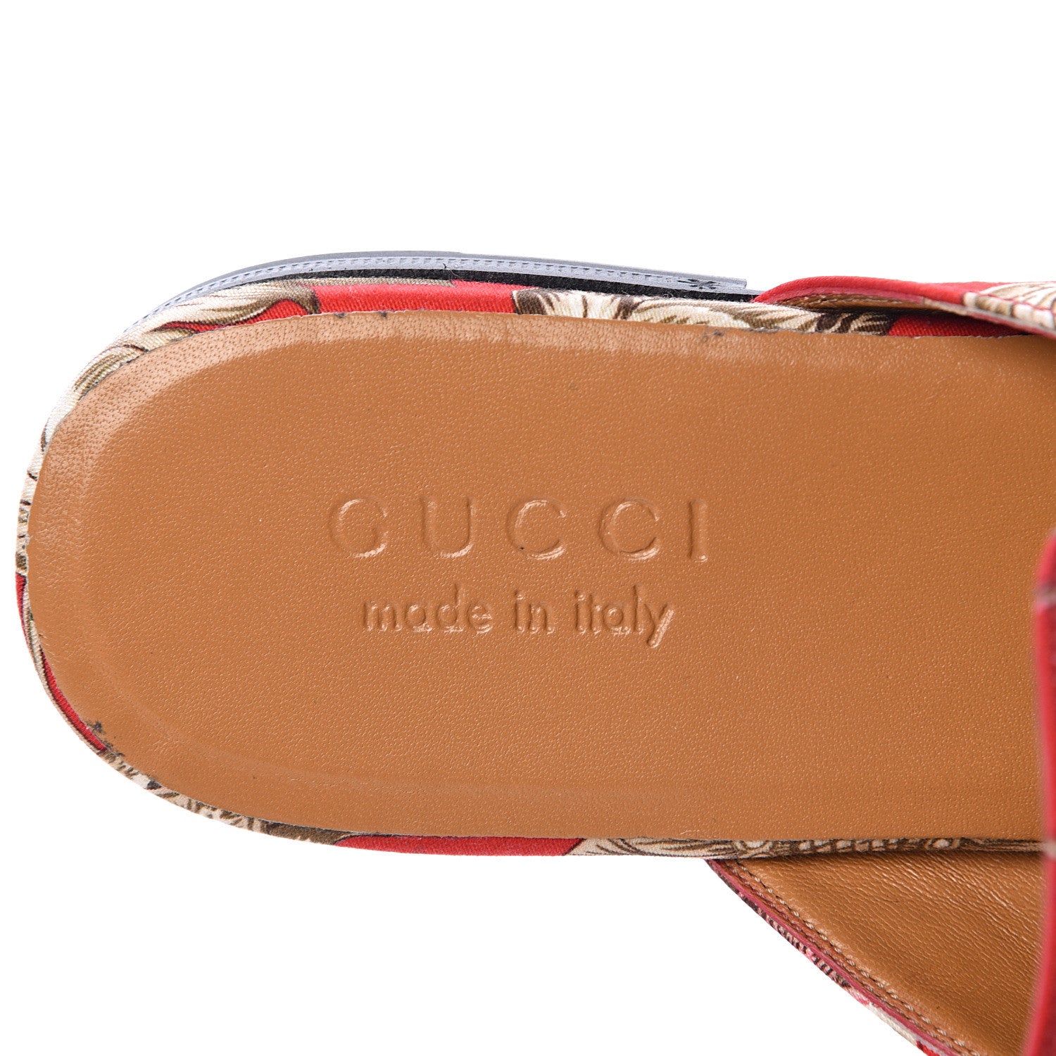 Gucci Satin Floral Printed Mens Princetown Slippers 6 Red 7 of 9