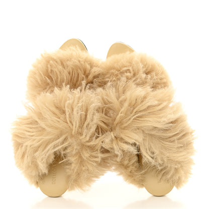 Bottega Veneta Shearling Lambskin Poodle Curve Sandals 40 Heirloom 2 of 12