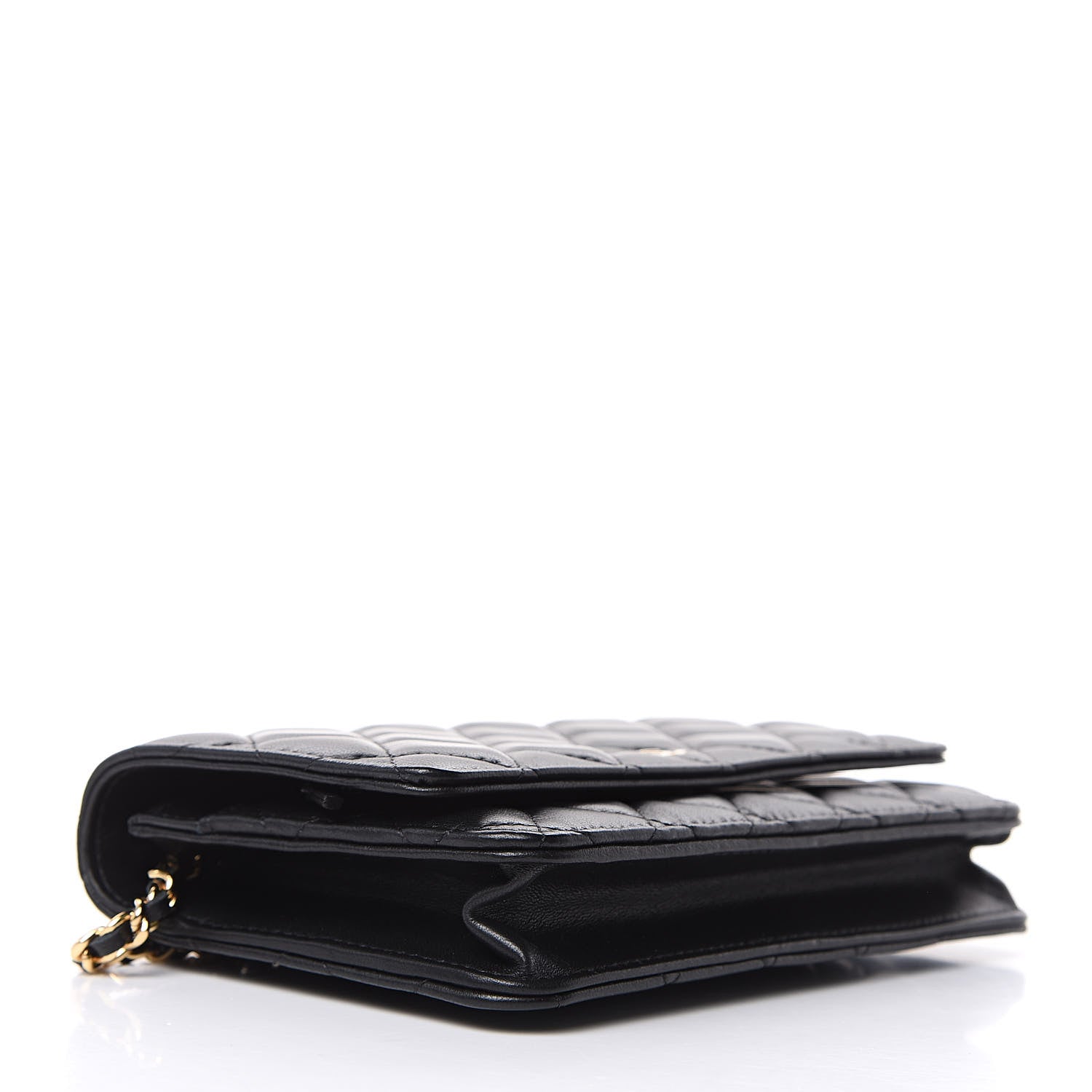 Chanel Lambskin Quilted Wallet On Chain WOC Black 4 of 10