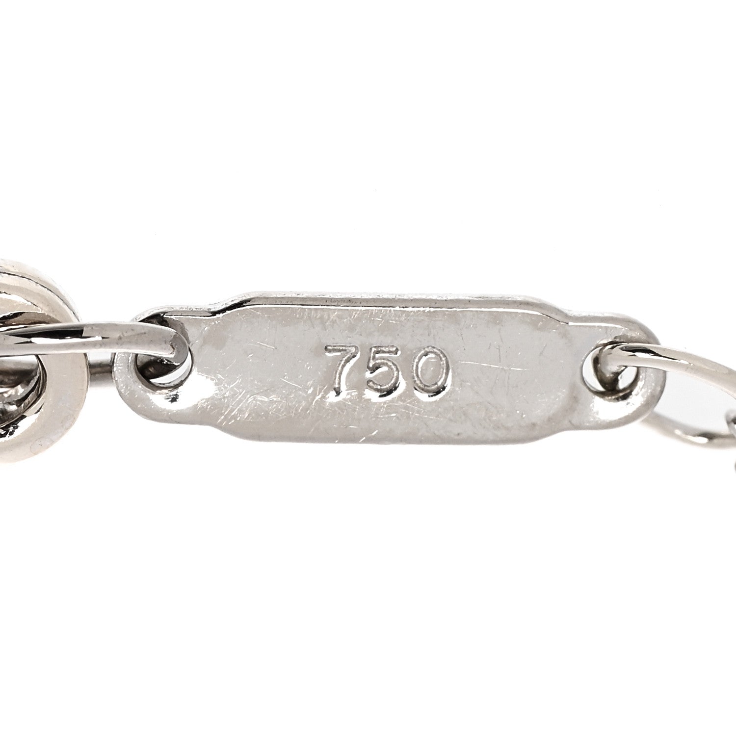 Tiffany 18K White Yellow Gold Two Tone Heart Station Bracelet 4 of 4