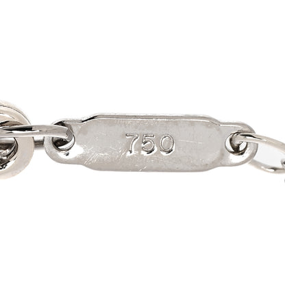 Tiffany 18K White Yellow Gold Two Tone Heart Station Bracelet 4 of 4