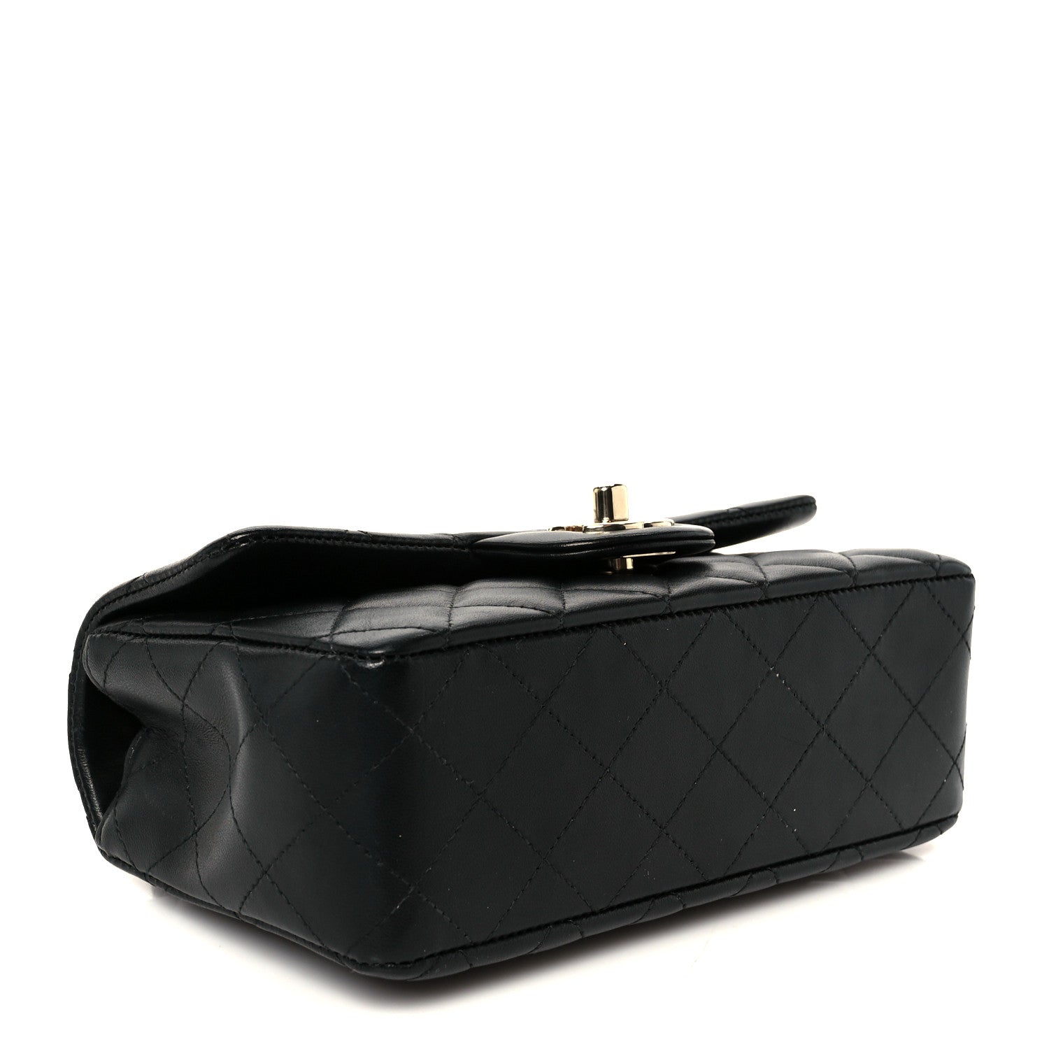 Chanel Lambskin Quilted Mini Rectangular Flap Black 4 of 11