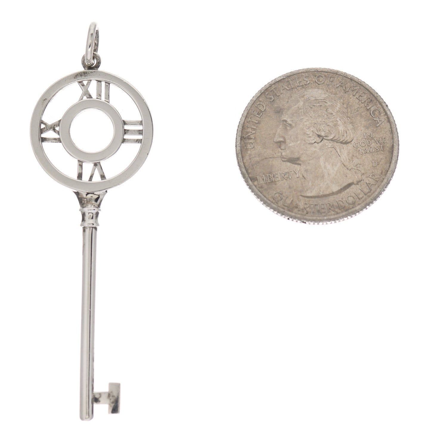 Tiffany Sterling Silver Atlas Key Pendant 2 of 4