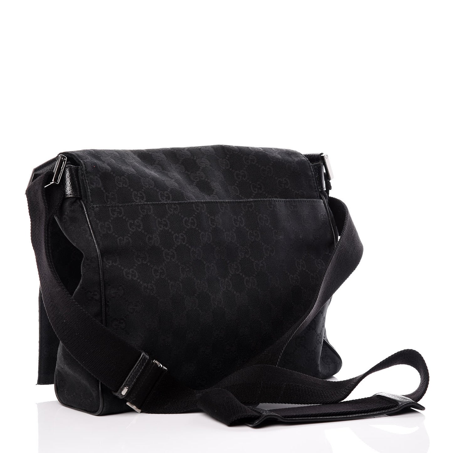 Monogram Small Flap Messenger Bag Black