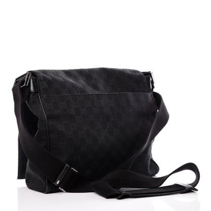 Gucci Monogram Small Flap Messenger Bag Black 3 of 13